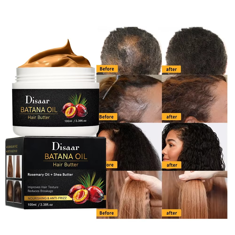 Disaar Batana Oil 100ml With Rosemary and Shea Butter For Fast Hair Growth Stronger Roots Thicker Edges Deep Repair For Dry Damaged Hair Breakage Control Healthy Scalp Support For Men And Women