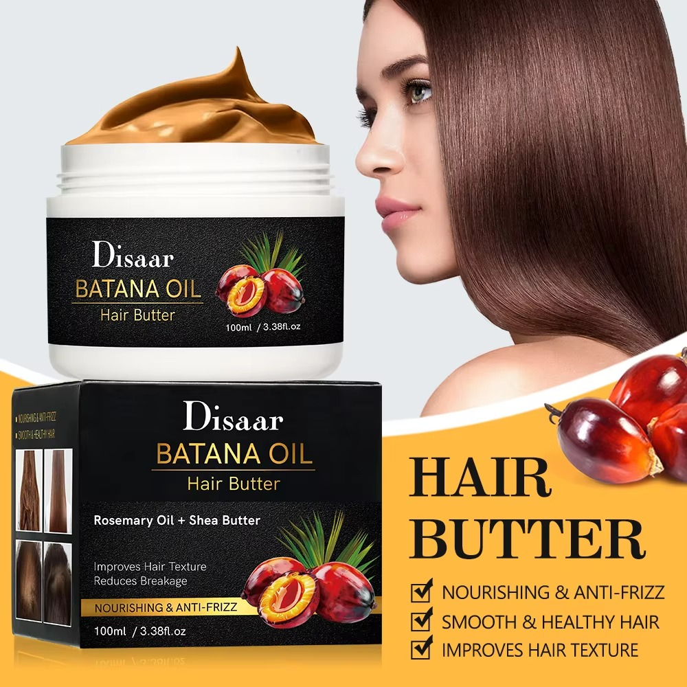 Disaar Batana Oil 100ml With Rosemary and Shea Butter For Fast Hair Growth Stronger Roots Thicker Edges Deep Repair For Dry Damaged Hair Breakage Control Healthy Scalp Support For Men And Women