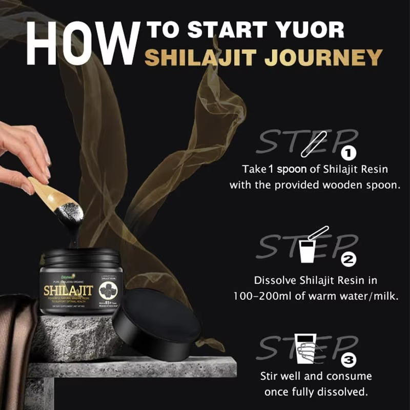 Pure Himalayan Organic Shilajit Resin 50g High Potency Mineral Resin For Strength Endurance Focus And Daily Vitality