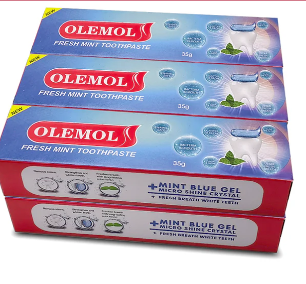 Olemol 6pcs toothpaste that Freshens the mouth Whiten teeth to keep your mouth healthy.