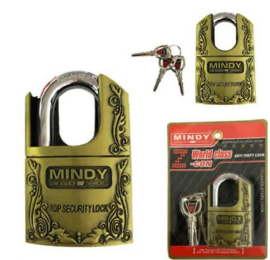 Mindy Top Anti-Burglar Theft Zinc Alloy High Security Padlock With 3 Keys