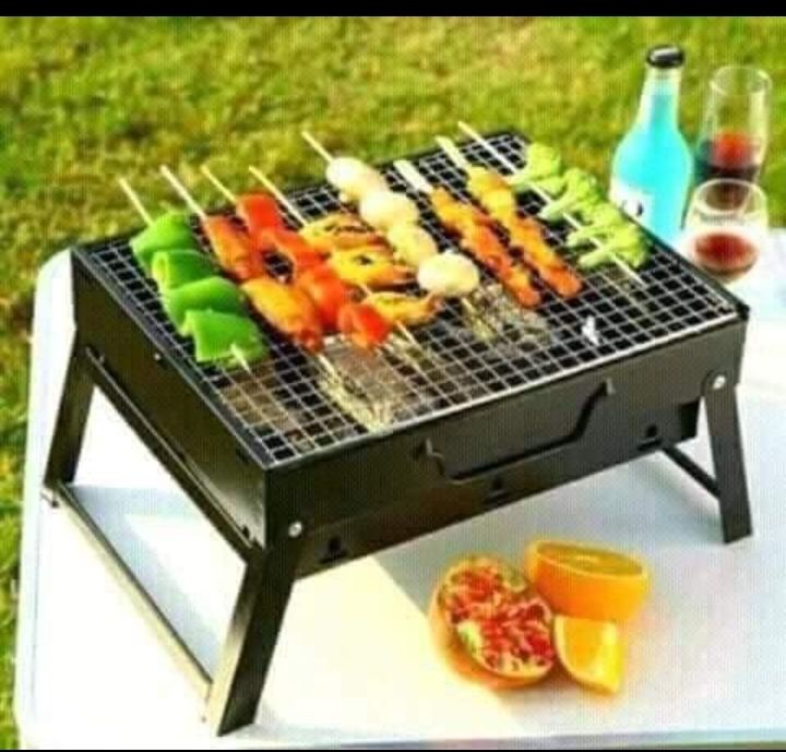 Heavy Portable Foldable Barbecue CHARCOAL grill X-type now available Size35/27/19.5cm