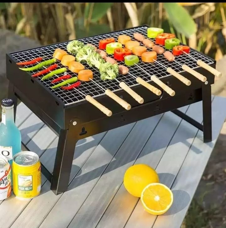 Heavy Portable Foldable Barbecue CHARCOAL grill X-type now available Size35/27/19.5cm