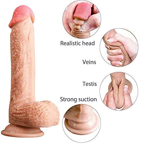 Manual 18cm \ 7inch Realistic Dildo with Strong Suction Cup - image 2