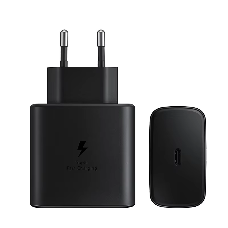 SAMSUNG 45W USB-C EU Super Fast Charging ADAPTER For Galaxy S23 S21 S22 S20 Note 20 Ultra 10 Plus Z Flip Fold 4 3 2 A73 - ADAPTER ALONE