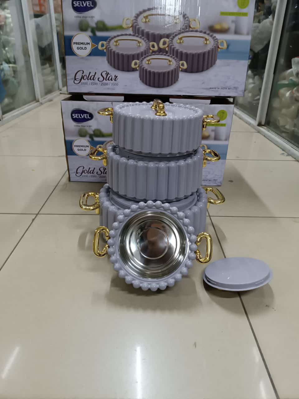 KILLMALL BIG SALES BEST PRICES ONLY. 4Pcs Stylish Gold Star Hotpots Set VERY GOOD QUALITY HIGHLY RECOMMENDED