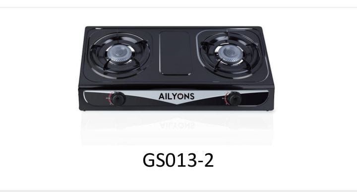 KILLMALL BIG SALES BEST PRICES ONLY ksh 2599. AILYONS Stainless Steel 2 Burner Gas Cooker - Black- with FREE 6 kg regulator + 1M pipe - Recommended