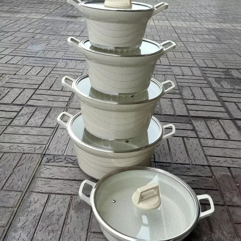 COOKWARE SET. Bosch 10 Pcs Granite Non-Stick Cook Ware Set Pots Sufuria. HIGHLY RECOMMENDED