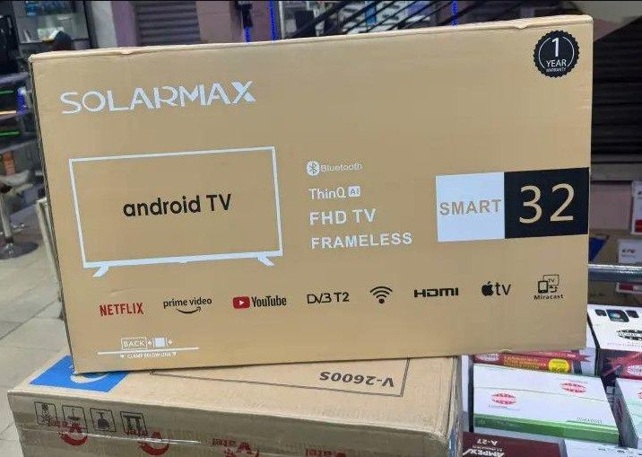 SOLARMAX 32″ SMART ANDROID LED TV – FULL HD, WIFI, BLUETOOTH & BUILT-IN TUNER