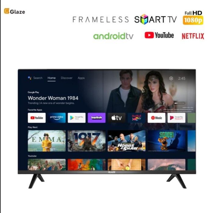 Glaze GZ-3230,32" Inch Smart Android FHD WIFI TV 1GB RAM 8GB ROM Inbuilt Decoder