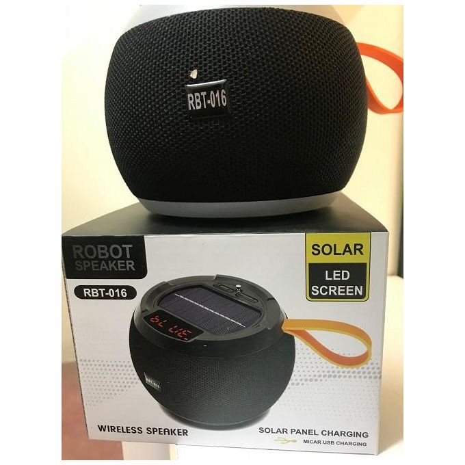 Robot Powerful Portable RBT-016 Bluetooth Speaker.fm,usb,aux.Solar/Electricity rechargeable