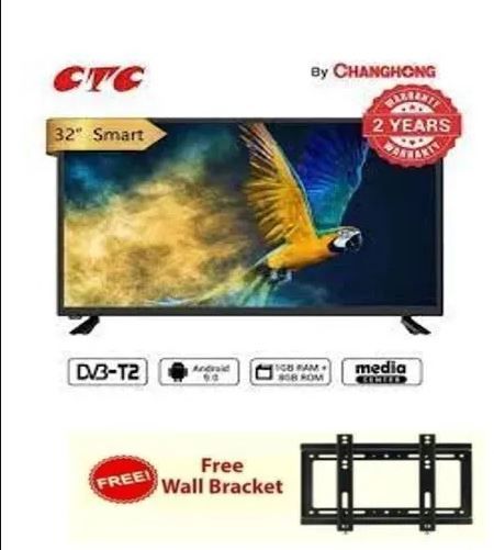 CTC 32" Inches Frameless Bluetooth Enabled Smart Android TV, Netflix, Inbuilt Decoder Youtube Television Connect Inbuilt WIFI, APP STORE Smart Digital TV