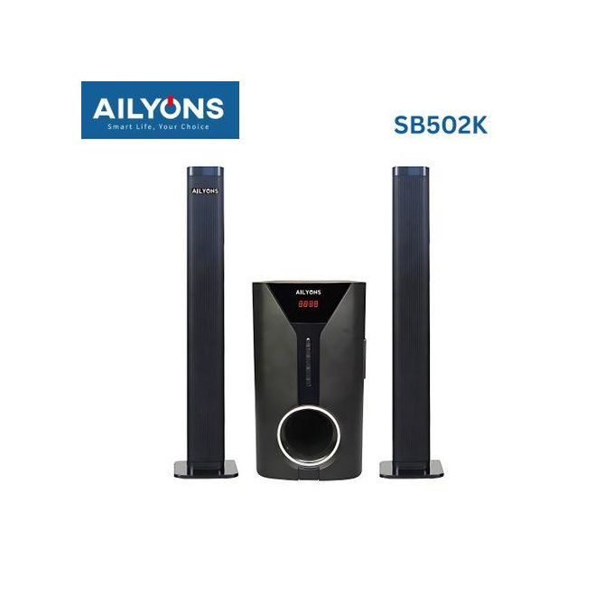 AILYONS SB502K 2.1 CH Subwoofer / Sound Bar Multimedia Speaker System, BT/USB/SD/FM