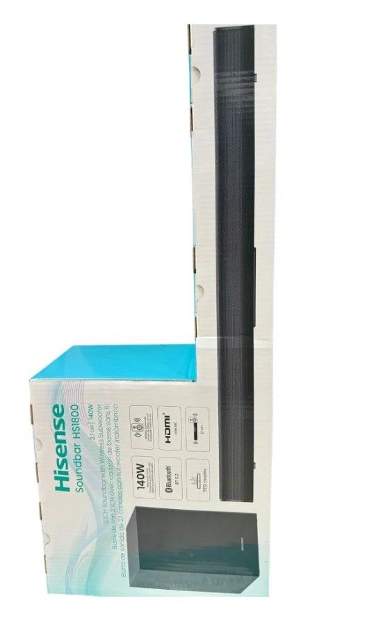 HISENSE HS1800 140W 2.1-CHANNEL SOUNDBAR – WIRELESS SUBWOOFER & HDMI ARC