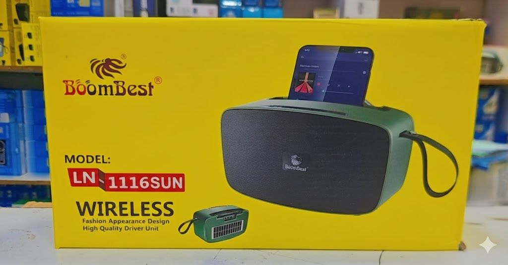 BOOMBEST LN-1116SUN WIRELESS BLUETOOTH SPEAKER WITH SOLAR CHARGING AND POWERFUL AUDIO