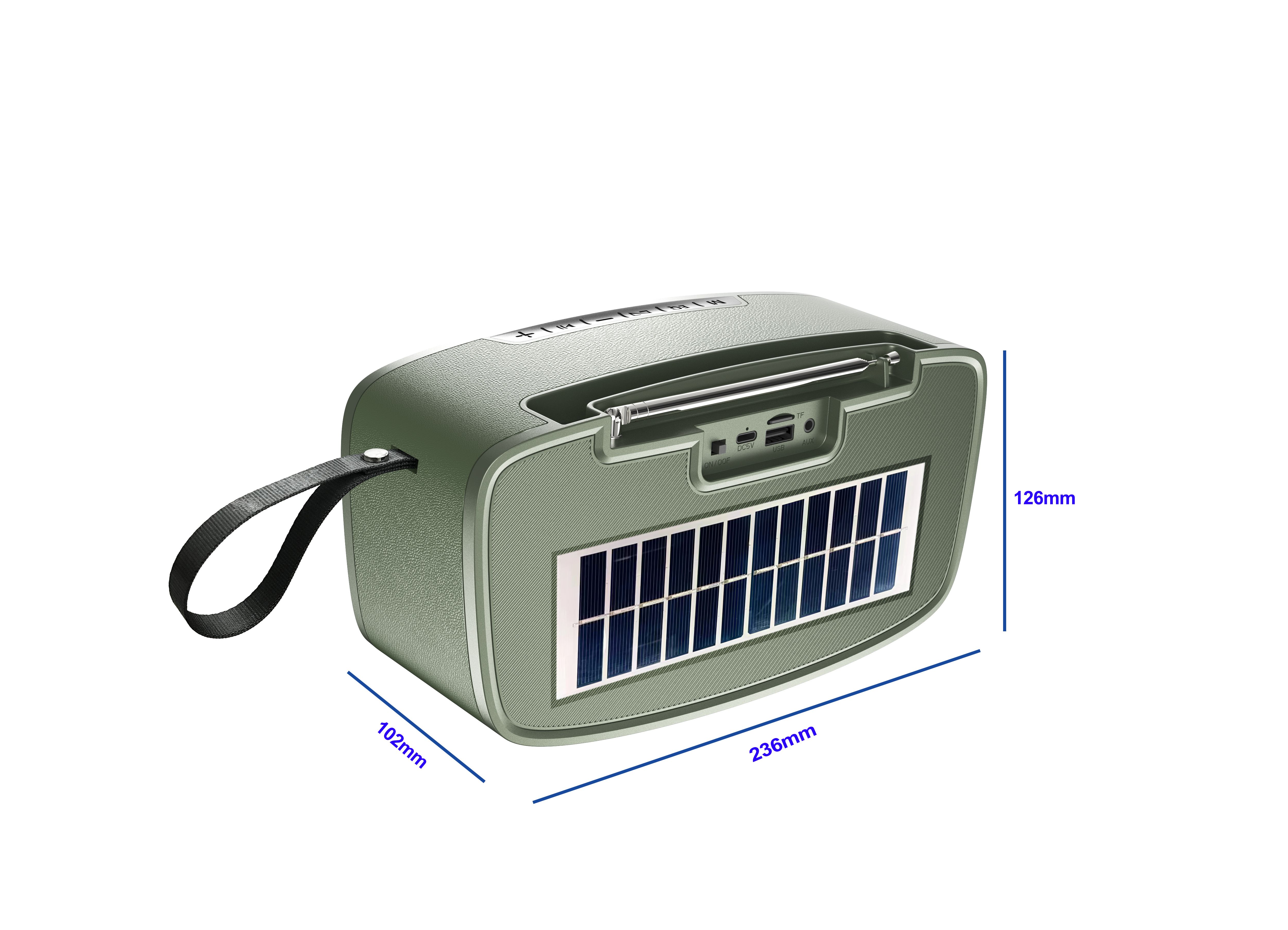 BOOMBEST LN-1116SUN WIRELESS BLUETOOTH SPEAKER WITH SOLAR CHARGING AND POWERFUL AUDIO