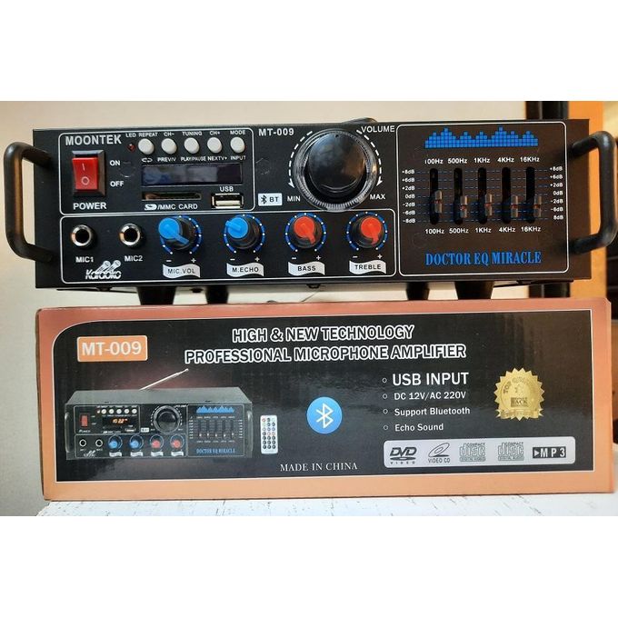 MOONTEK MT-009 PROFESSIONAL KARAOKE MICROPHONE AMPLIFIER WITH BLUETOOTH & MULTI-CONNECTIVITY