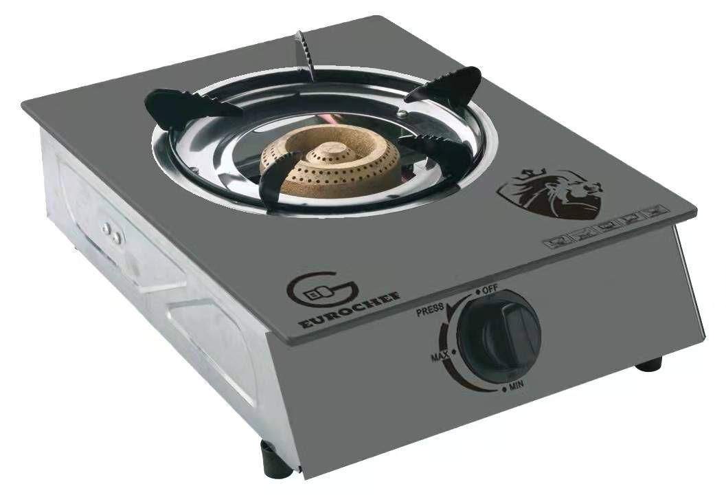 EUROCHEF B-001C  Table top Gas Stove cooker with One / Single Burner with Glasstop