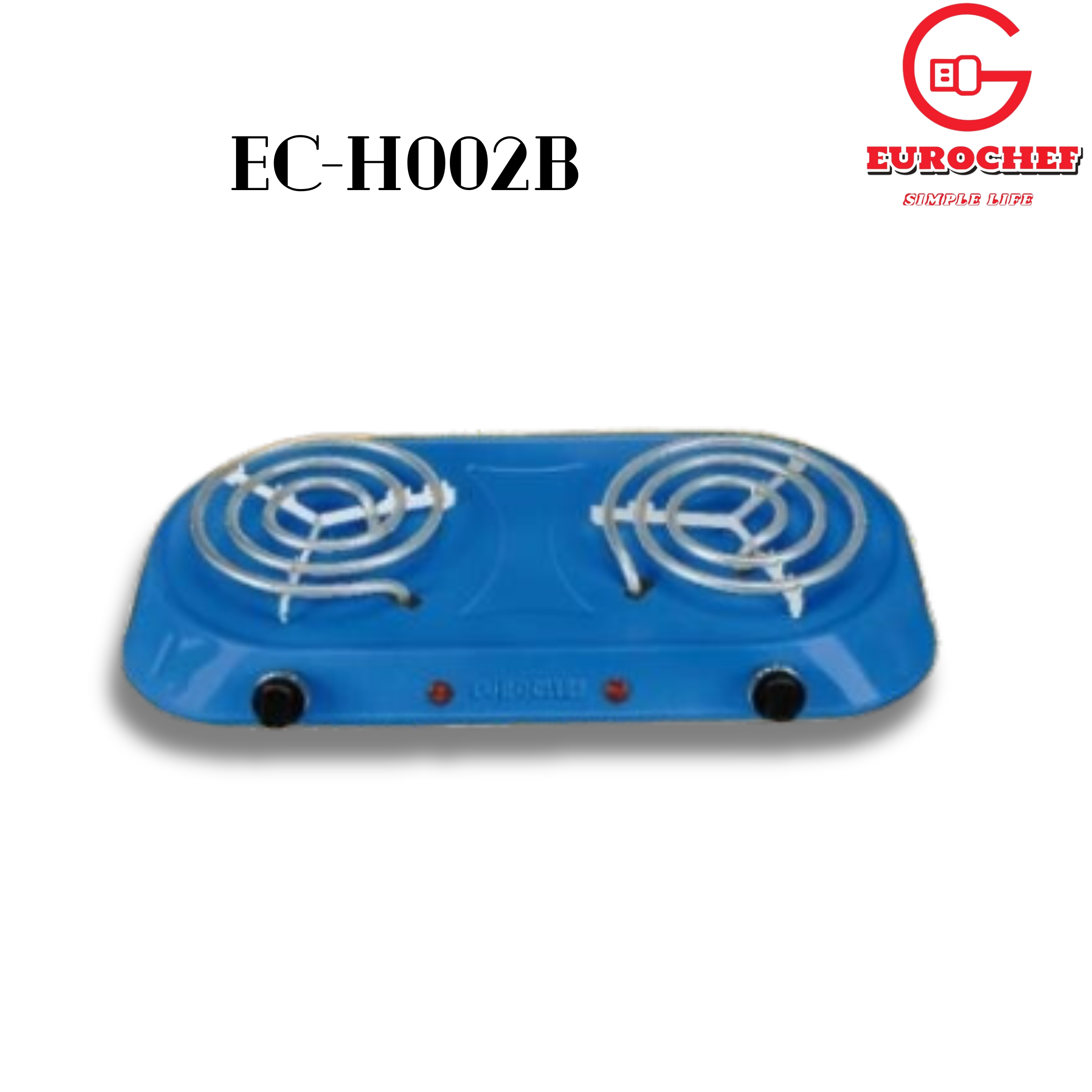 CLEARANCE OFFER  Electric Tabletop Double Hotplate Spiral Coil Cooker 2000W Blue Blue,50X25X44cm