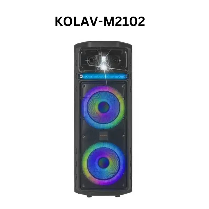 【Limited Offer】KOLAV-M2102 Double 10 Inch KOLAV Outdoor Party High Quality Sound Rechargeable Pa Speaker