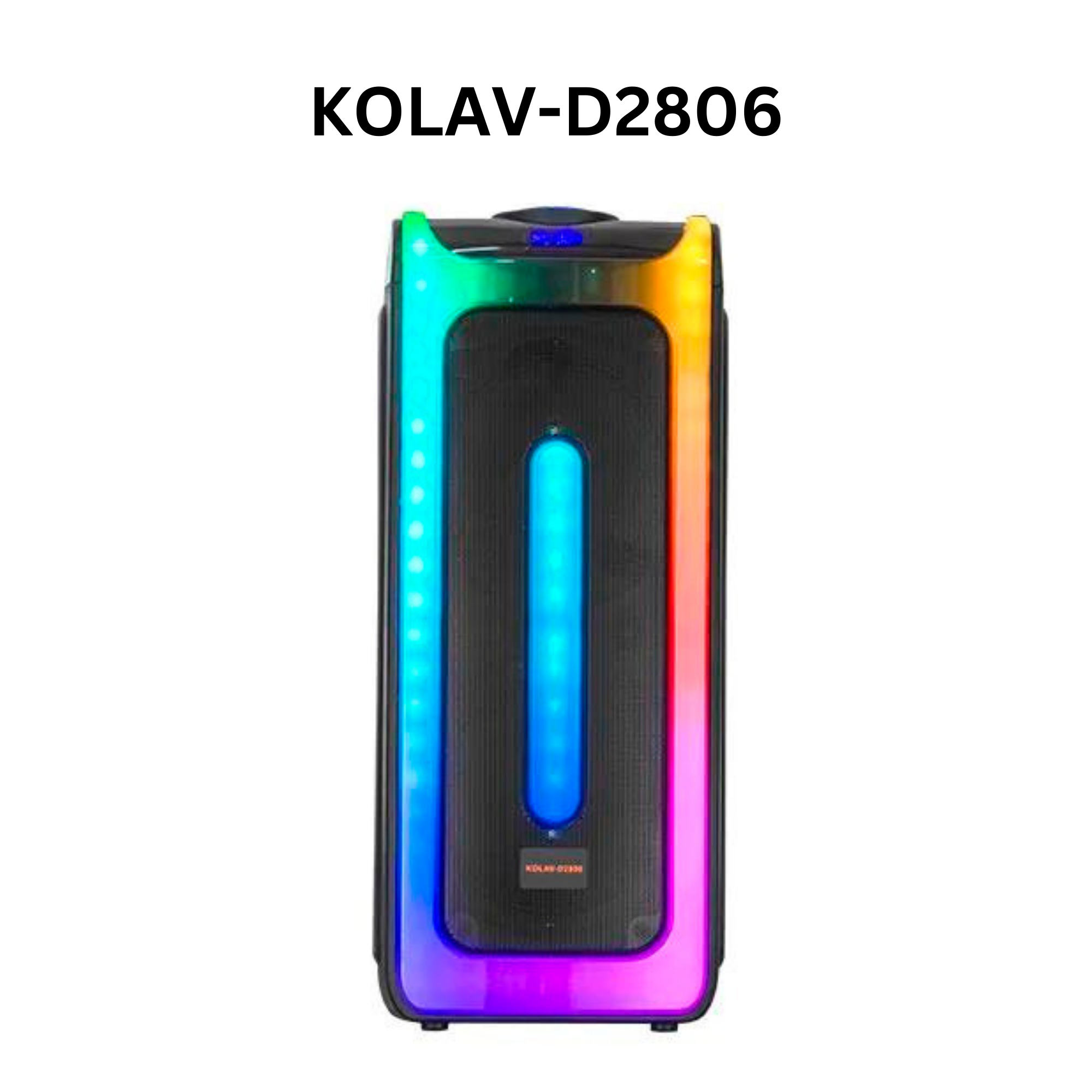KOLAV-D2806 Dual 8 Inch Party Sounds System Dj Bluetooth Speaker Outdoor Wireless Bluetooth Speakers Boombox With Led Light