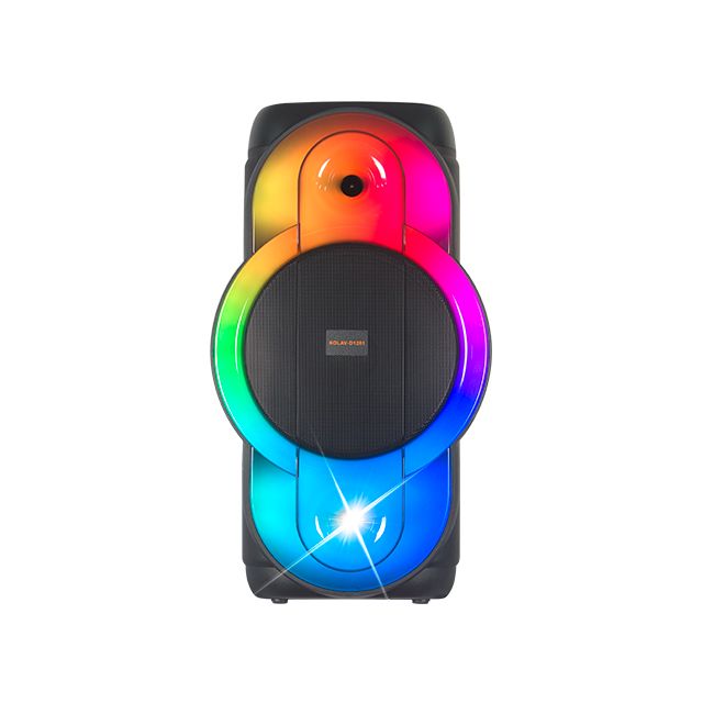 New KOLAV-D1201 12 Inch bluetooth powerful speakers portable bass and loud full screen flame light speaker