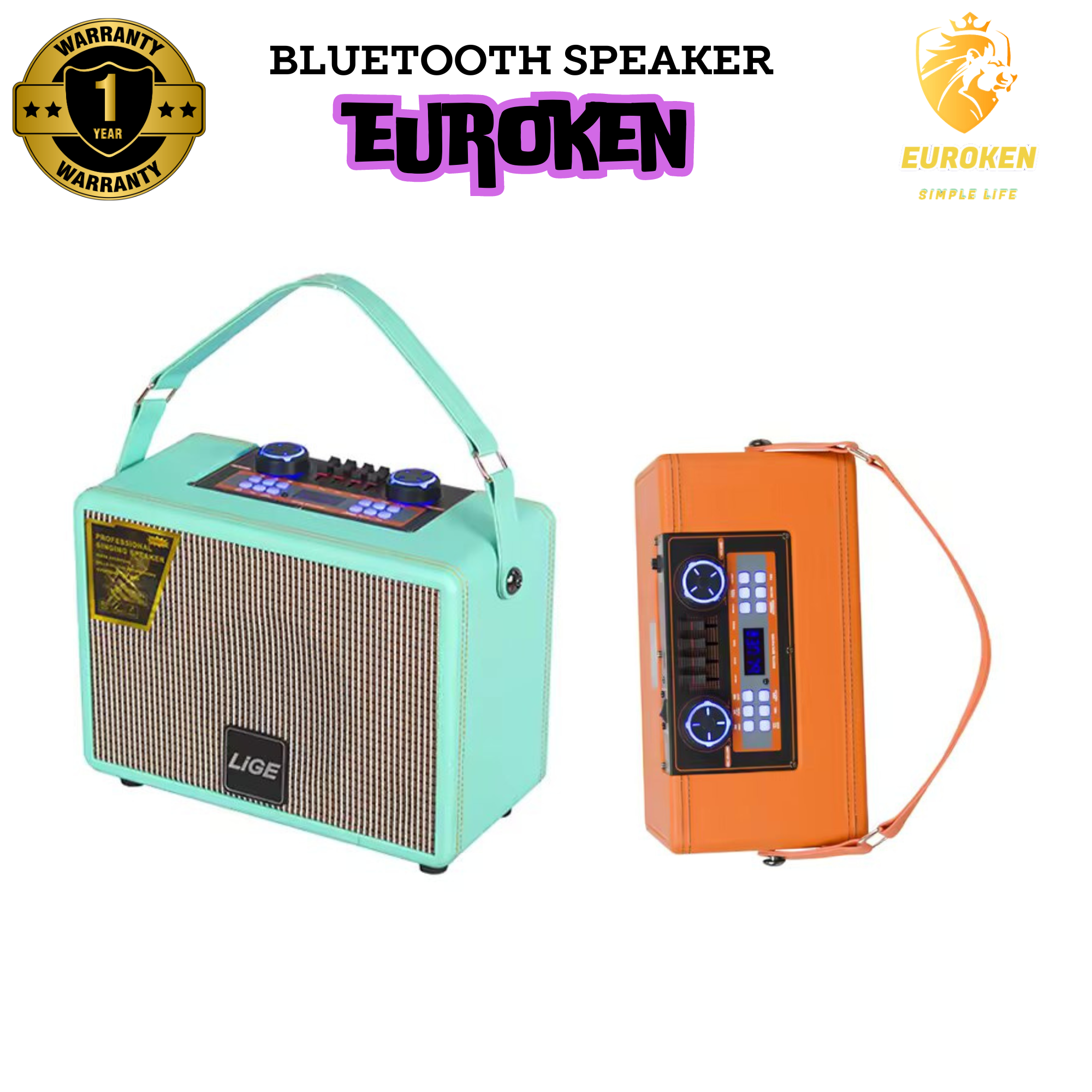 LiGE-6 Vintage Bluetooth Speaker  Wooden Speaker Luxury Portable Outdoor Home Decoration Classical 40W Speaker With Remote Control