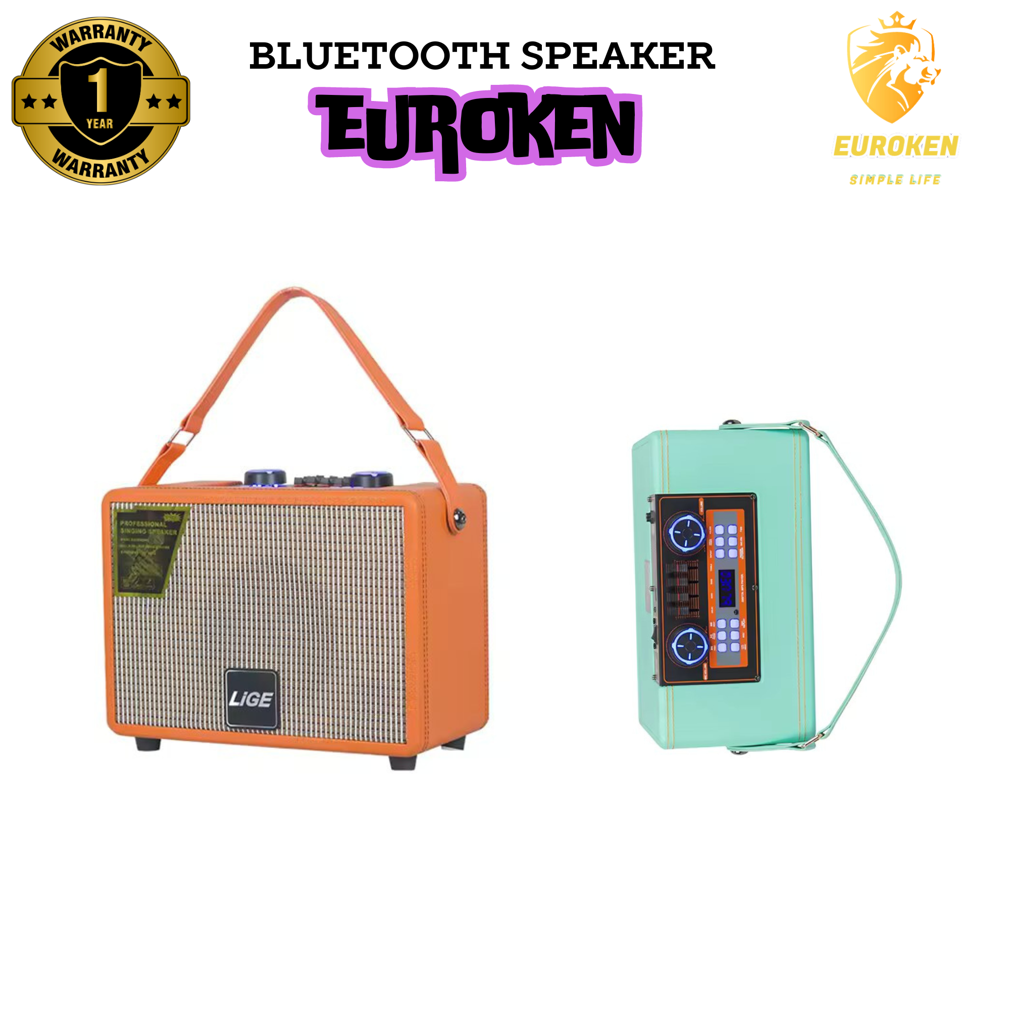 LiGE-6 Vintage Bluetooth Speaker  Wooden Speaker Luxury Portable Outdoor Home Decoration Classical 40W Speaker With Remote Control