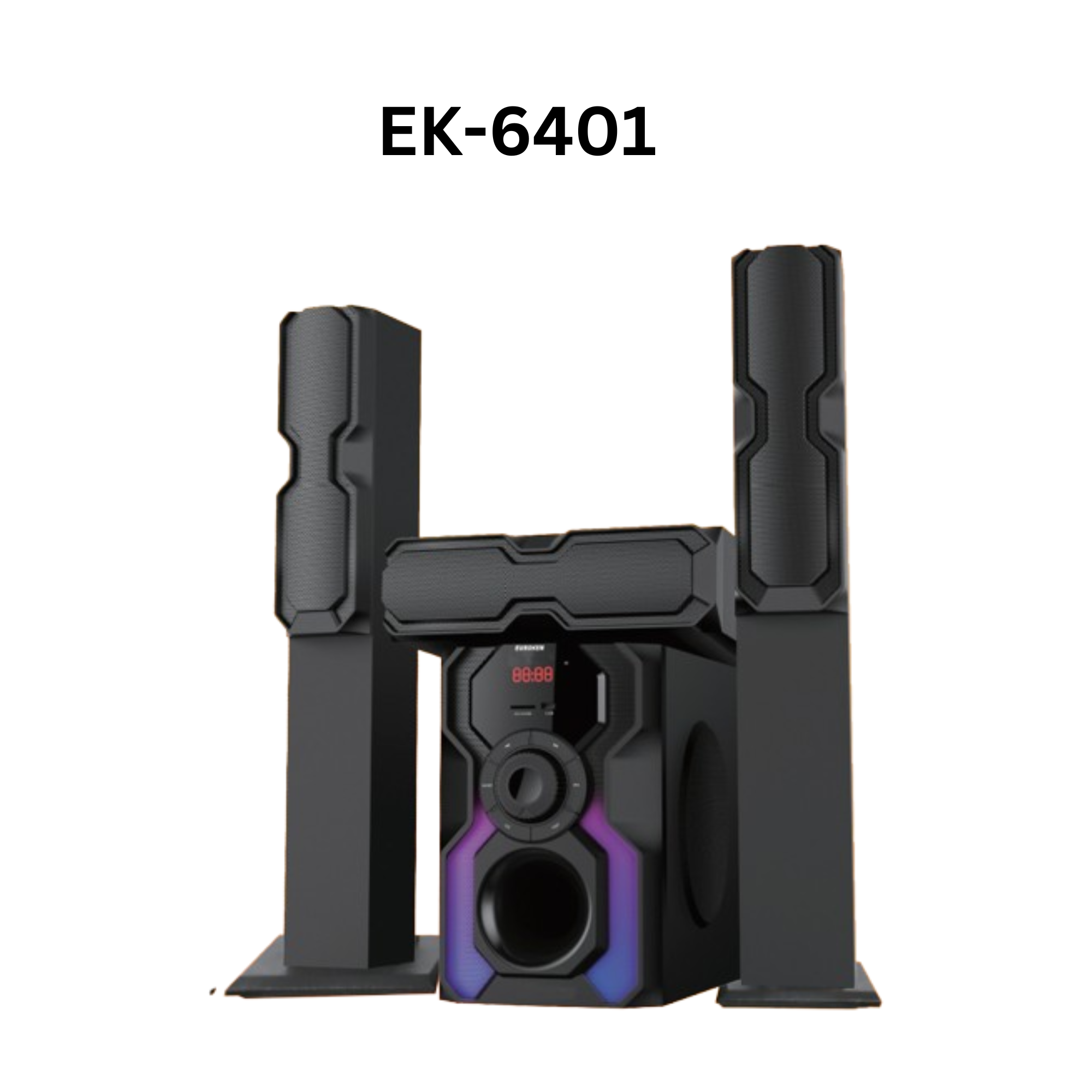 EUROKEN EK-6401 3 IN 1 TALL BOY AC/DC 15000W SUBWOOFER  PMPO HOMETHEATRE MULTIMEDIA SPEAKER SYSTEM WITH BLUETOOTH/FM/USB/SD MEM CARD SUPPORT