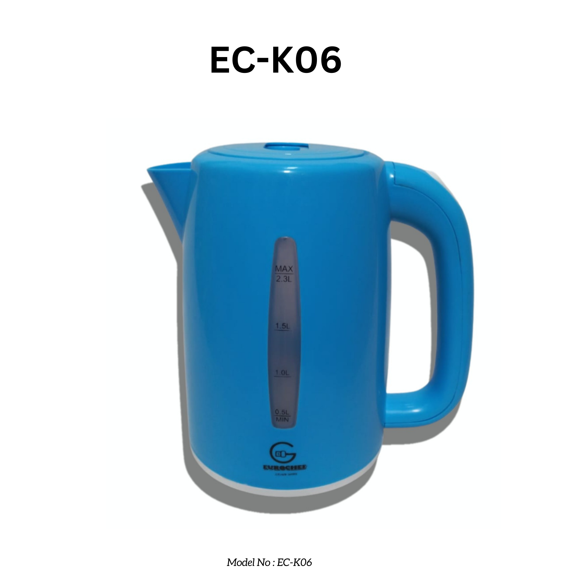 Eurochef  EC-K06 Electric Kettle Automatic, 2.3 Litres -  Blue