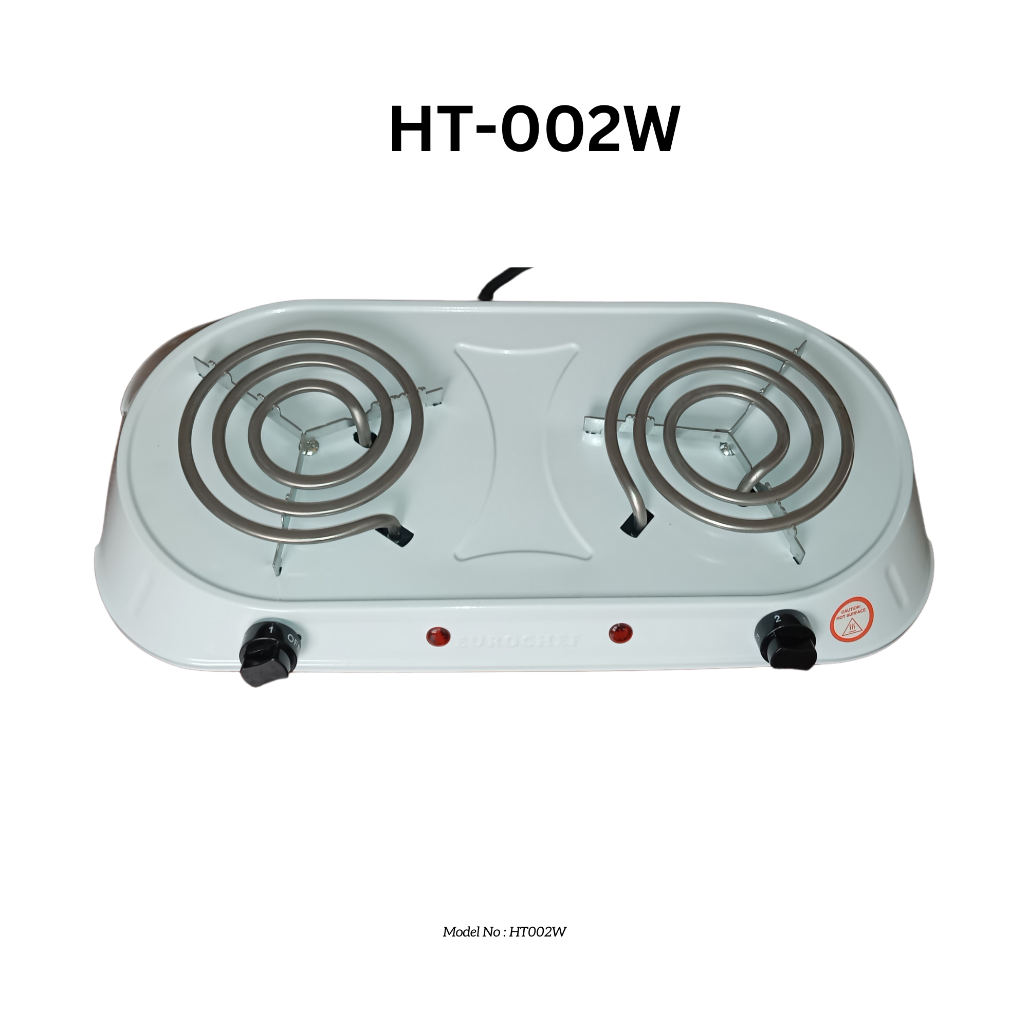EUROCHEF CLEARANCE OFFER  Electric Tabletop Double  Spiral Coil Cooker WHITE