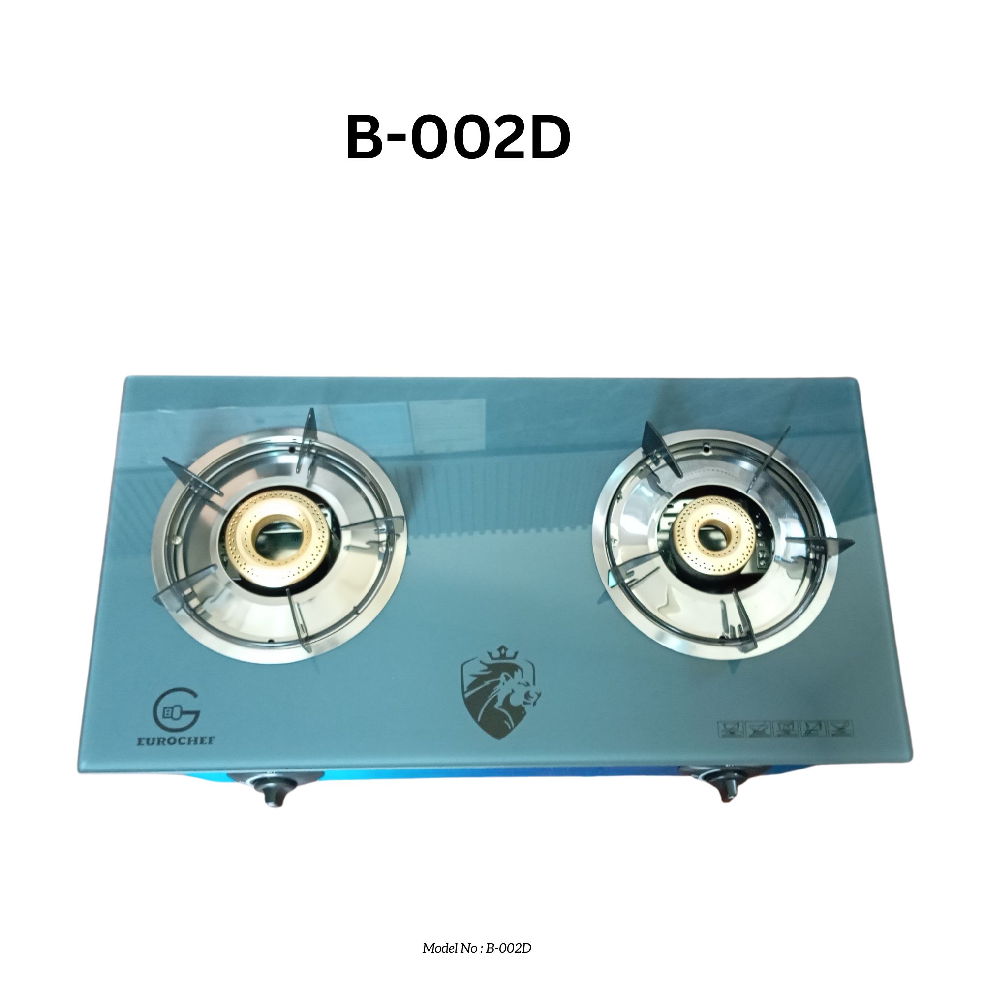 Eurochef B-002D Table Top Glass SIdes & Glass Top With two Burner Gas Cooker
