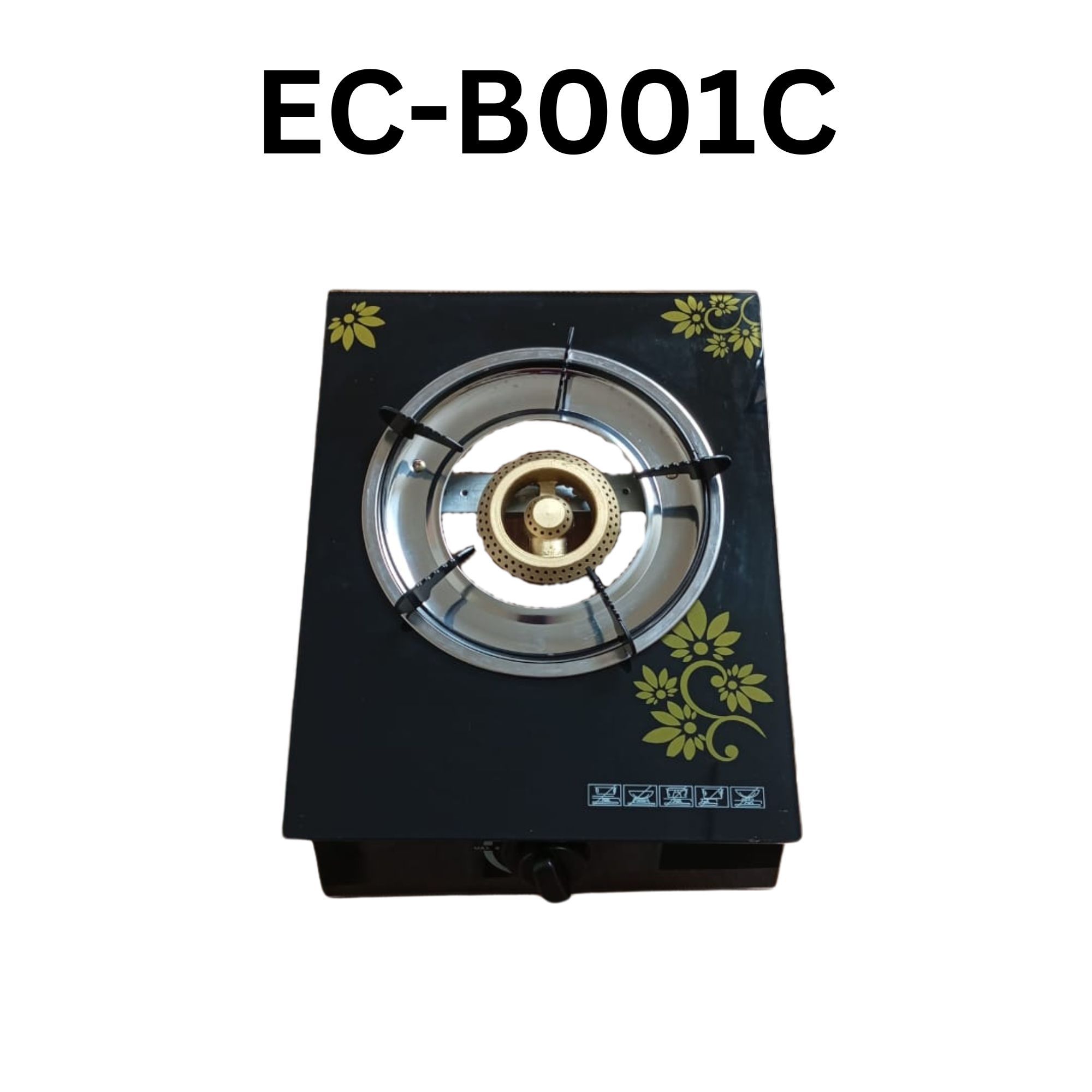 EUROCHEF B-001C  Table top Gas Stove cooker with One / Single Burner with Glasstop