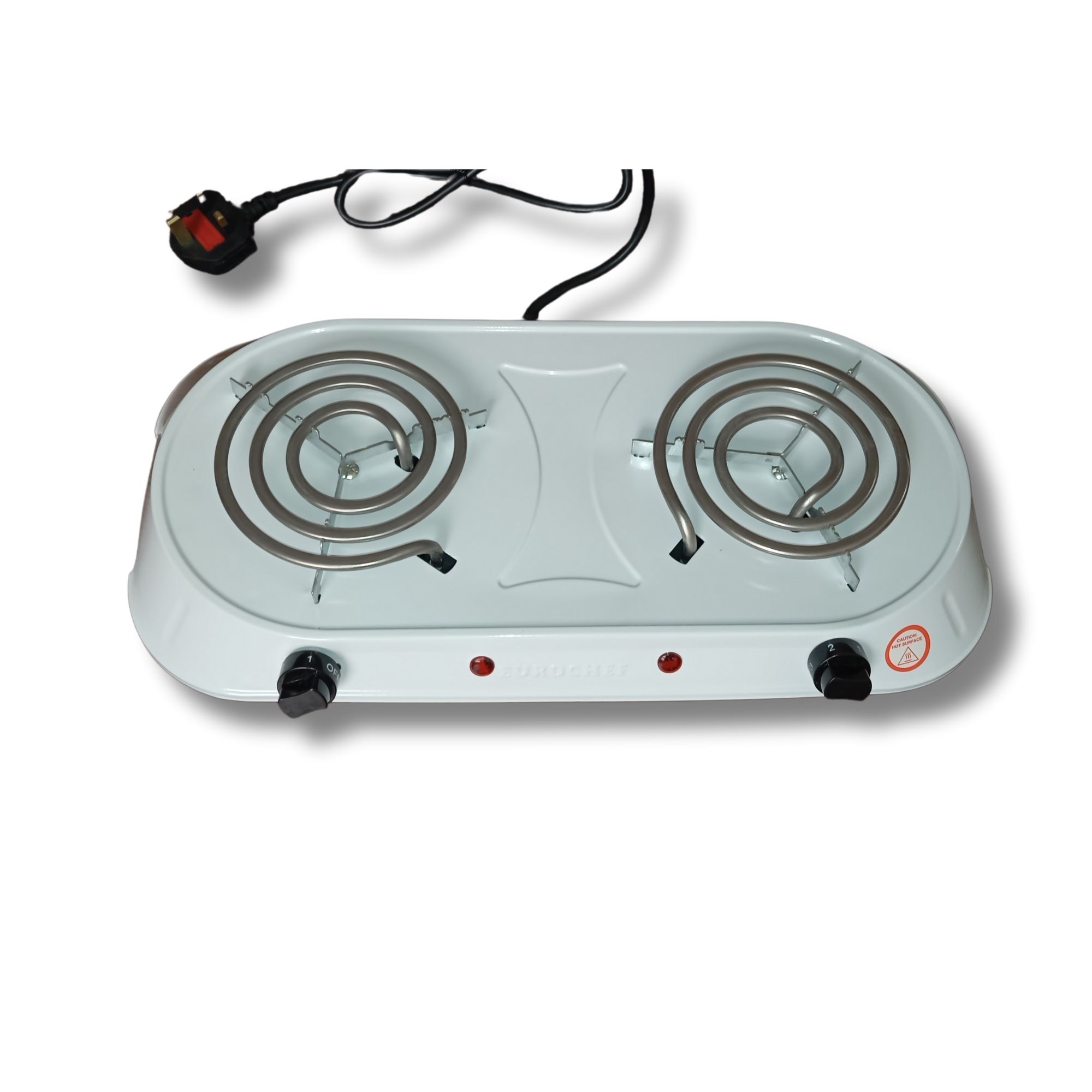 EUROCHEF CLEARANCE OFFER  Electric Tabletop Double  Spiral Coil Cooker WHITE