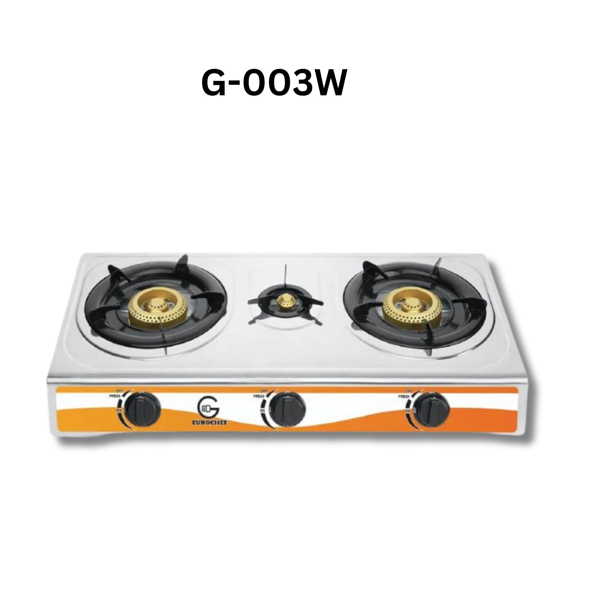 Eurochef G-003W  three Burner Gas Cooker Table Top Stove WHITE