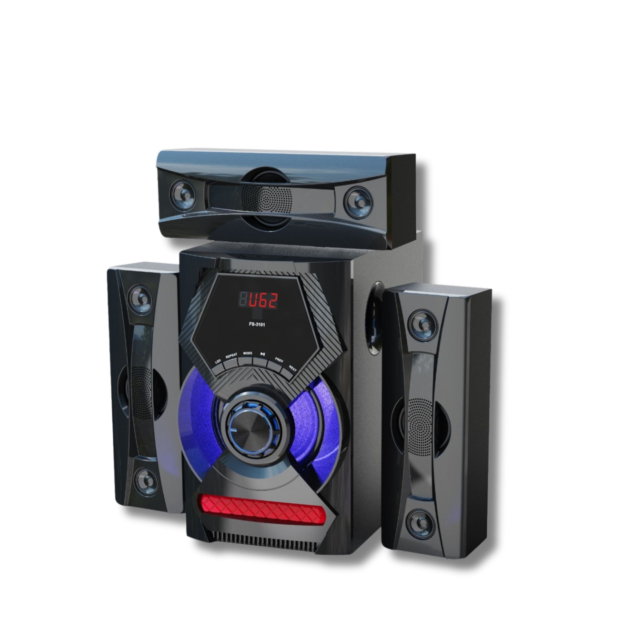 SINATECH 3.1CH Multimedia Bluetooth Woofer Speaker System ST-6303 Subwoofer BT/USB/SD/FM Subwoofer Home Audio System  with Remote Control 20000W
