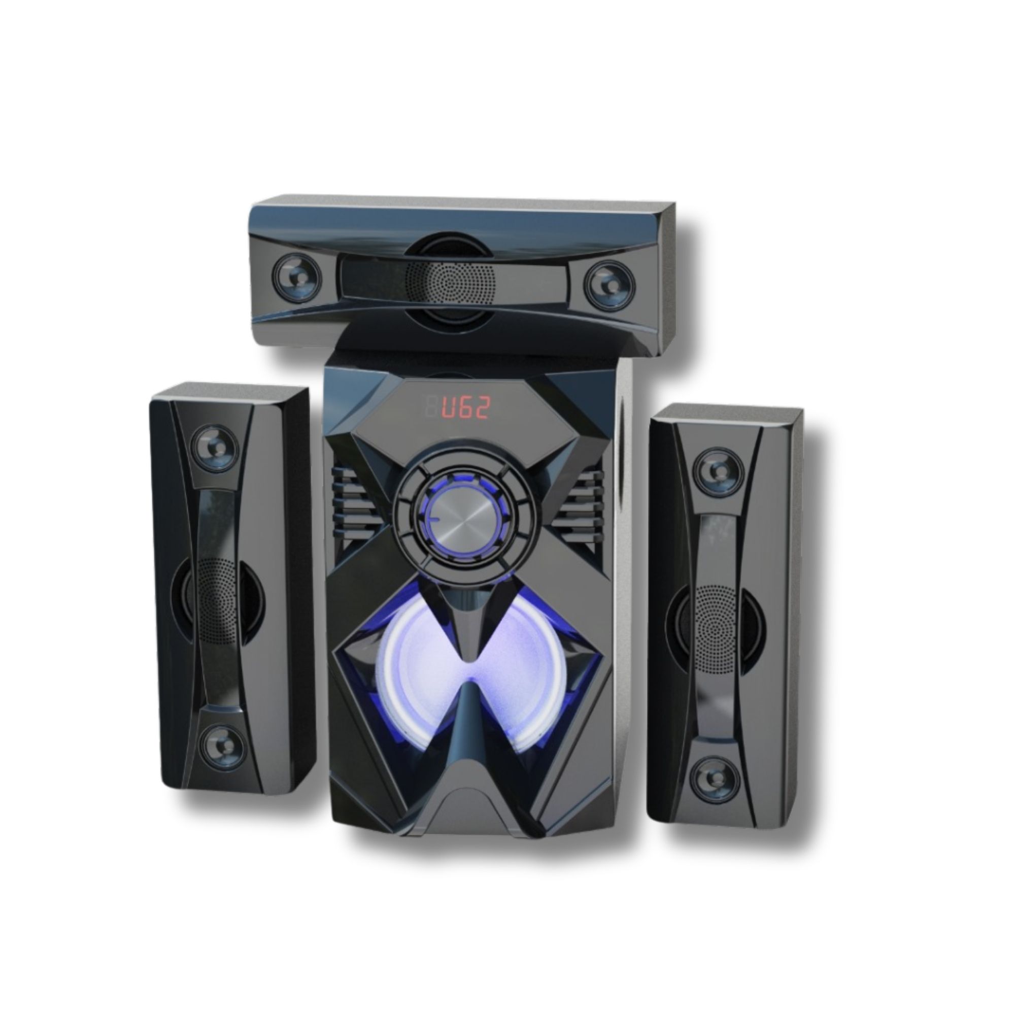 EUROKEN 3.1CH Multimedia Bluetooth Woofer Speaker System EK-601 Subwoofer BT/USB/SD/FM Subwoofer Home Audio System  with Remote Control 20000W