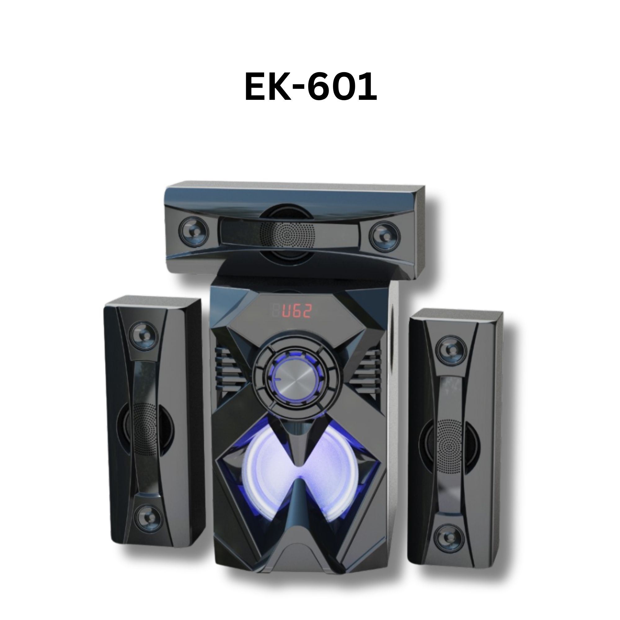 EUROKEN 3.1CH Multimedia Bluetooth Woofer Speaker System EK-601 Subwoofer BT/USB/SD/FM Subwoofer Home Audio System  with Remote Control 20000W