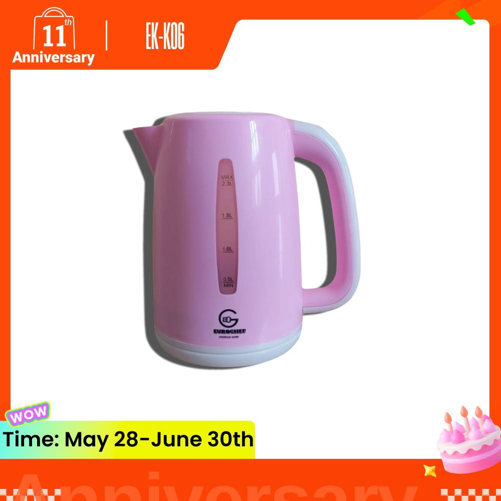 Eurochef  EC-K06 Electric Kettle Automatic turn off , 2.3 Litres -  PINK