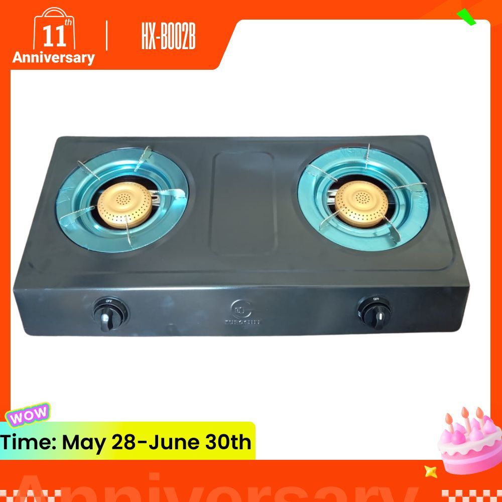 Eurochef HX-002B  Two Burner (double) Stainless Steel  Gas Cooker