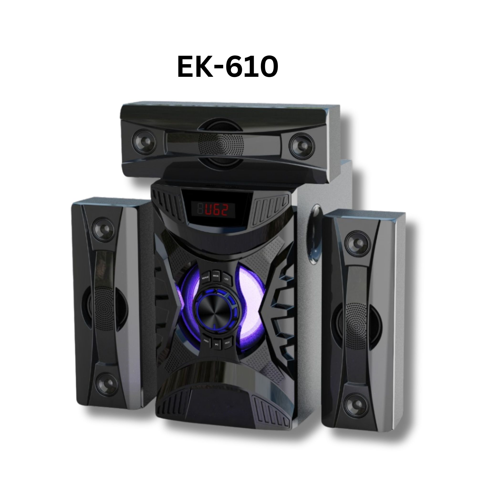 EUROKEN 3.1CH Multimedia Bluetooth Woofer Speaker System EK-610 Subwoofer BT/USB/SD/FM Subwoofer Home Audio System  with Remote Control 20000W
