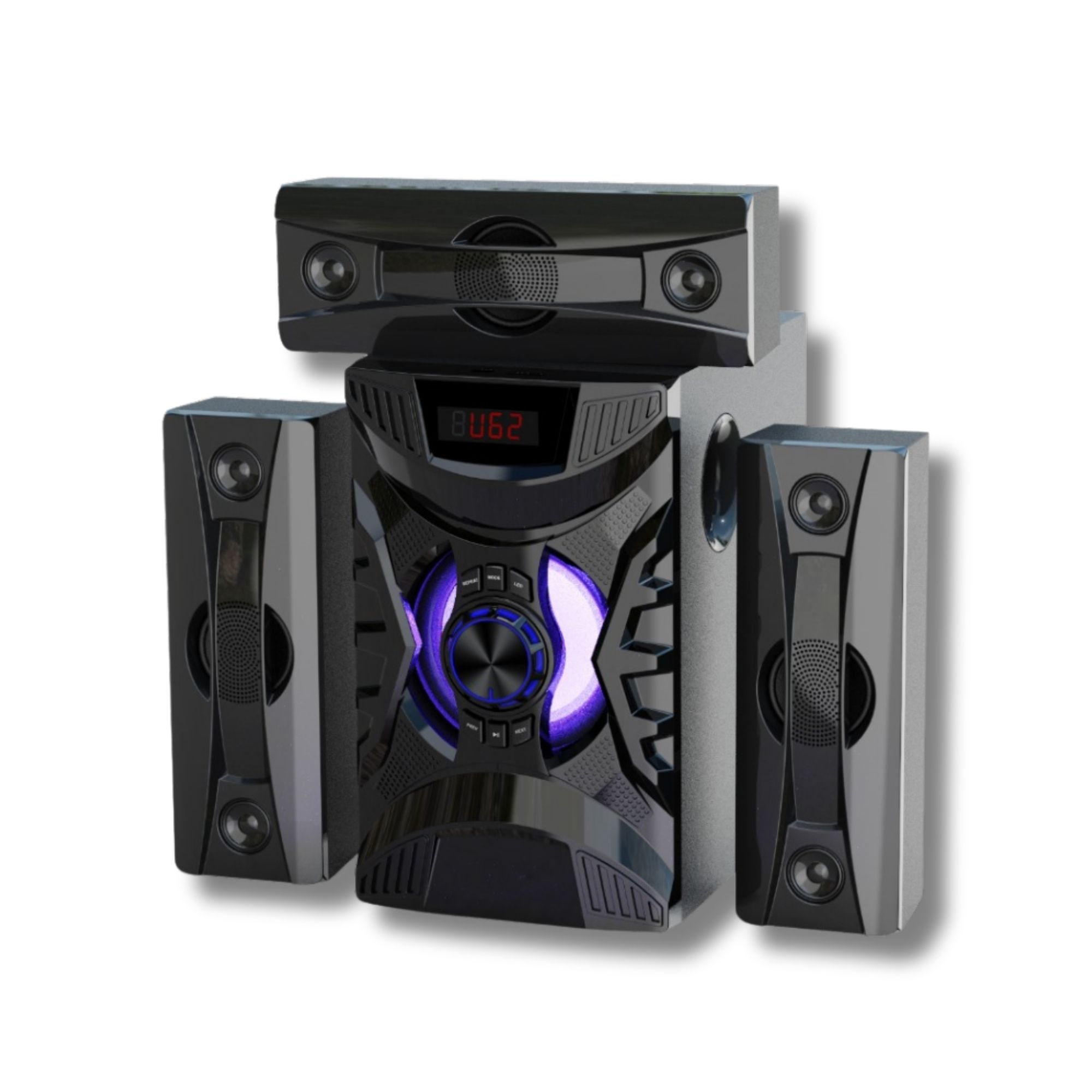 EUROKEN 3.1CH Multimedia Bluetooth Woofer Speaker System EK-610 Subwoofer BT/USB/SD/FM Subwoofer Home Audio System  with Remote Control 20000W