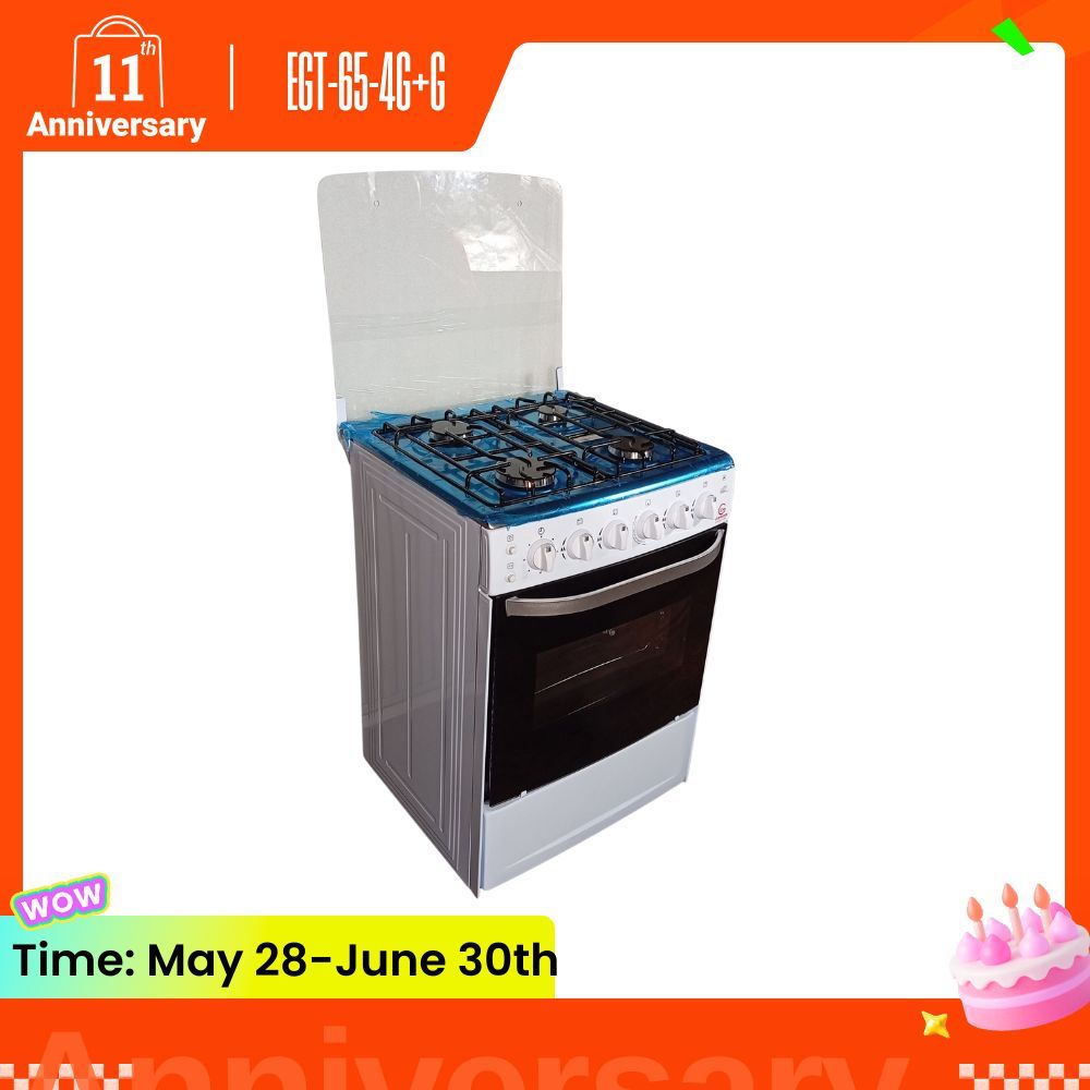 EUROCHEF EG65-4G+G Free Standing Cooker 4 Gas Burners Oven Cooker Gas Cooker