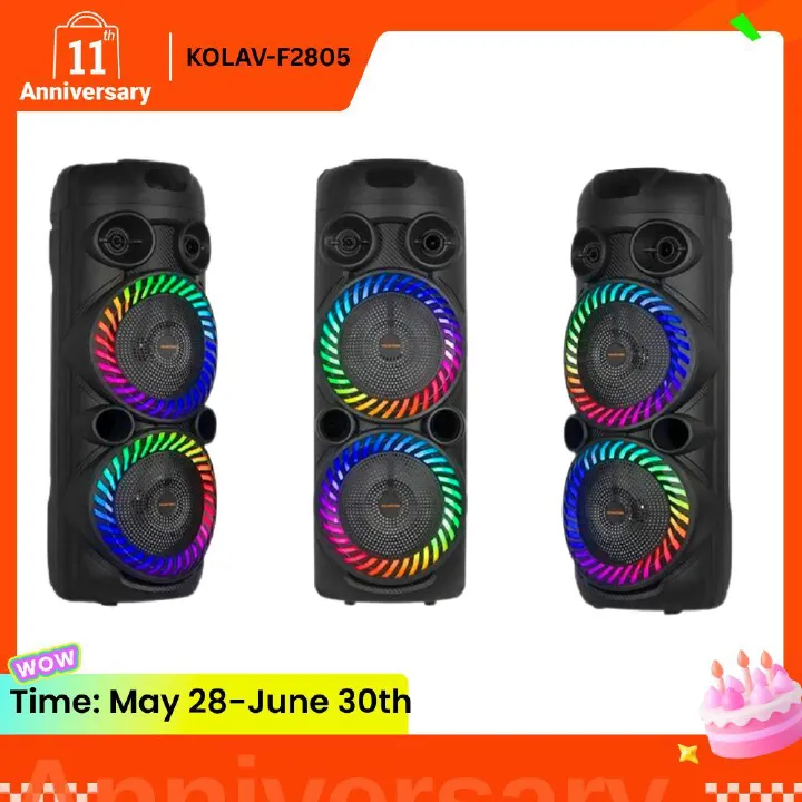 New Beat Box BT Speaker KOLAV-F2805 New Dual outdoor portable  led speakers wholesale super bass woofer new bt speaker
