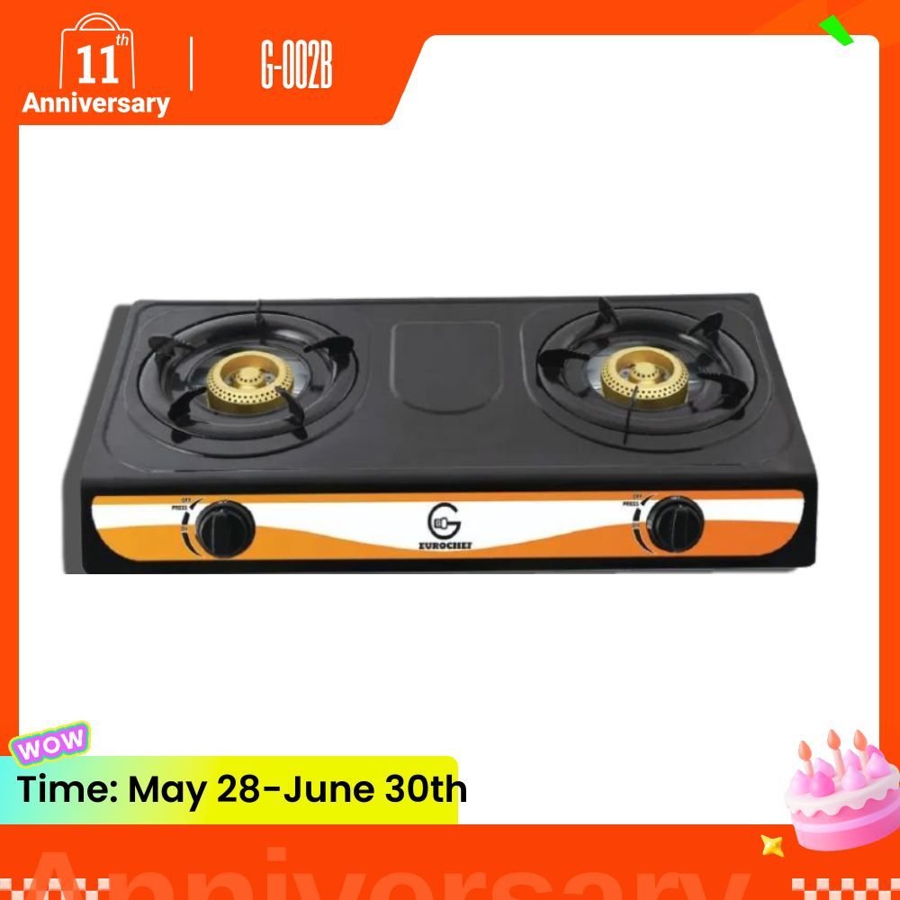 Eurochef G-002B  Two Burner (double) Stainles Steel  Gas Cooker