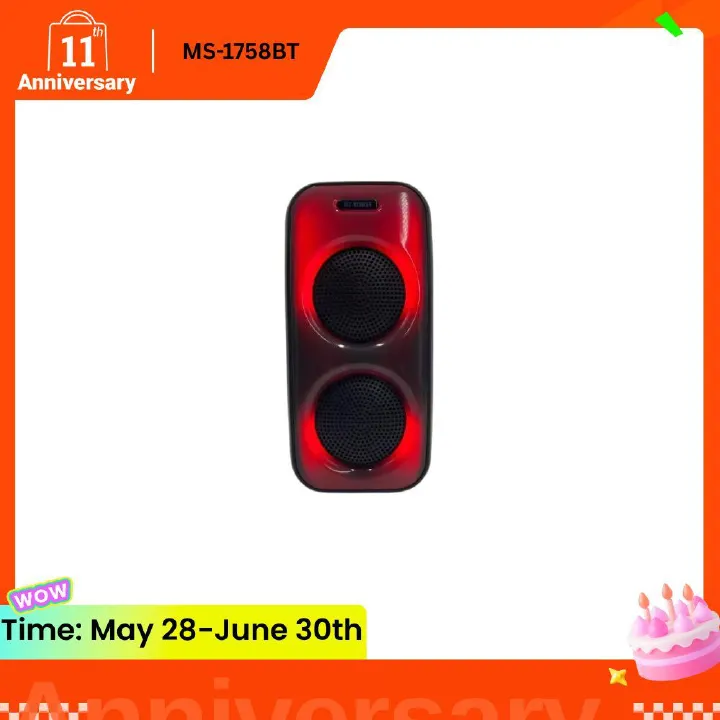 EUROKEN MS-1758BT  Portable Wireless Bluetooth Speaker with  Cool Dynamic Atmosphere LightOutdot