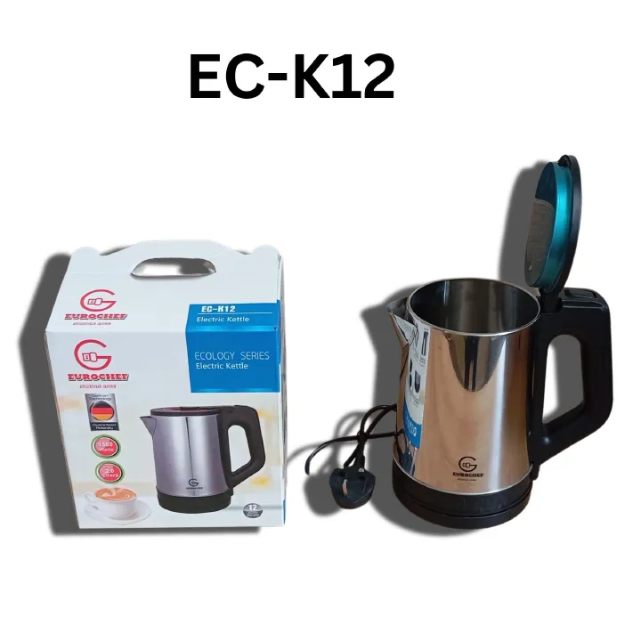 Eurochef  EC-K12 Electric Kettle Automatic, 2 Litres -  Stainless Steel
