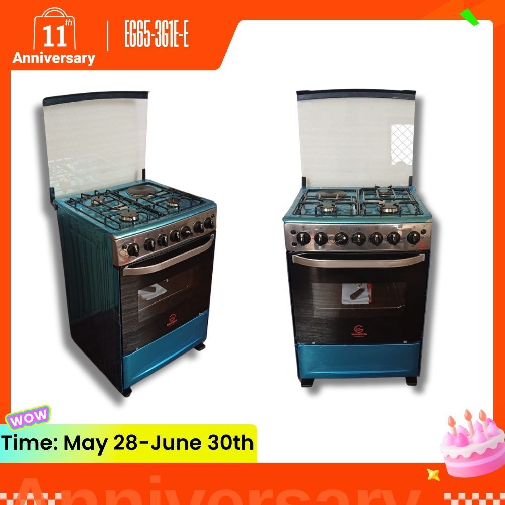 EUROCHEF EG65-3G1E-E OVEN Free Standing 3 Gas Cooker+1 Hotplate With Electric Oven Cooker