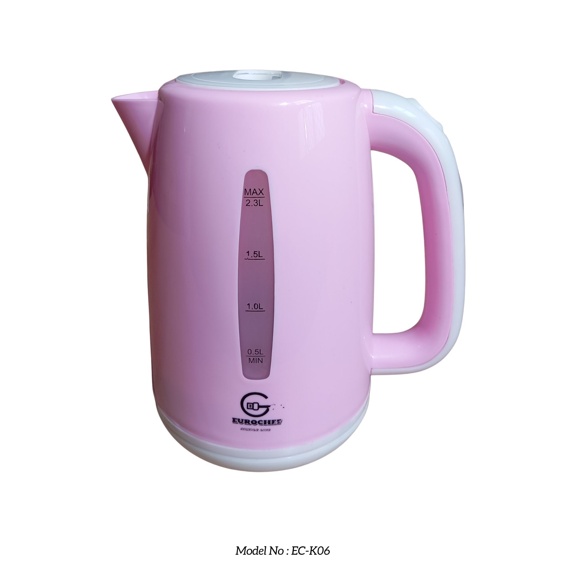 EUROCHEF EC-K06 2.3L Plastic Electric Cordless Kettle Electric Jug for boiling water Kitchen Appliance(1 YR WARRANTY) -PINK BLUE WHITE
