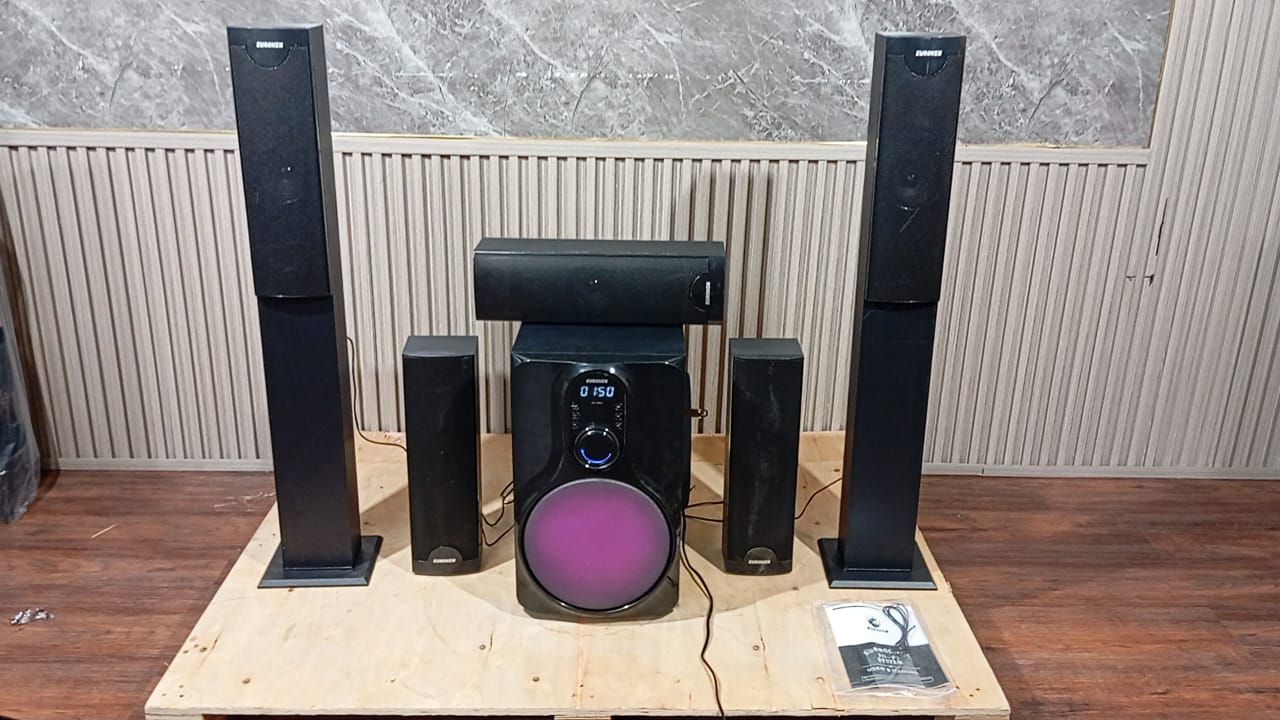 NEW EUROKEN HOME THEATRE SYSTEM EK-58K5 5 IN 1 TALL BOY AC/DC 15000W PMPO  WITH BLUETOOTH/FM/USB/SD MEM CARD SUPPORT